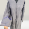 Grey Abaya with Branch Motif